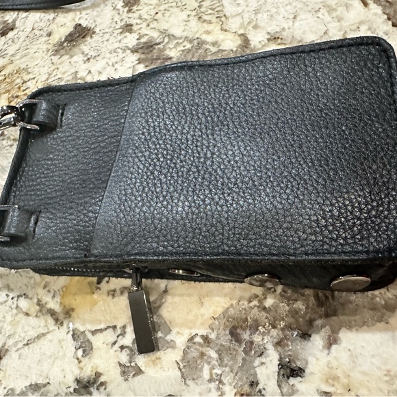 Black Leather Crossbody Bag - Picture 4 of 5